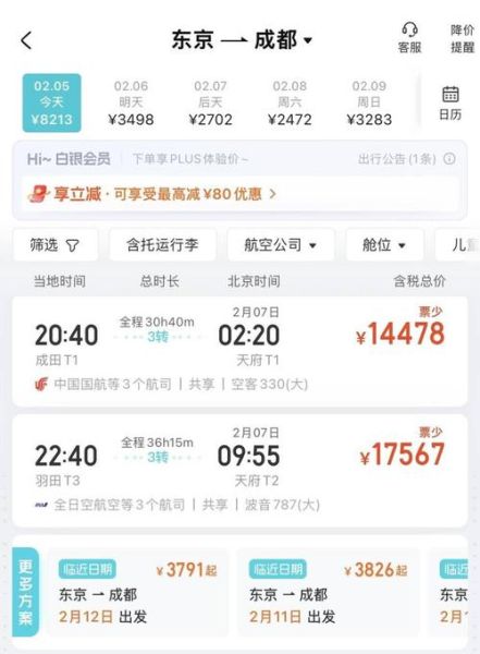 北京飞东京要多久_北京飞东京航班价格