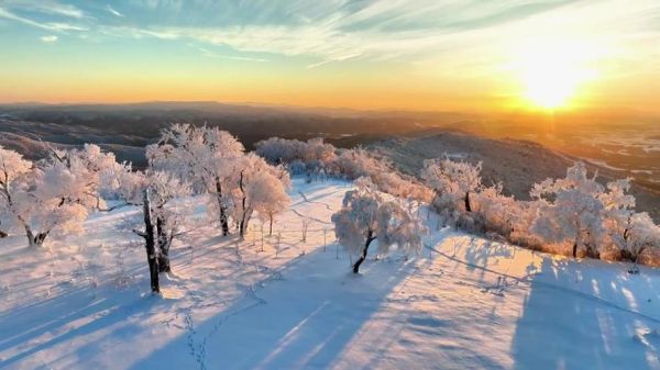 冰雪长白看夕阳最佳时间_如何拍摄最美雪景落日