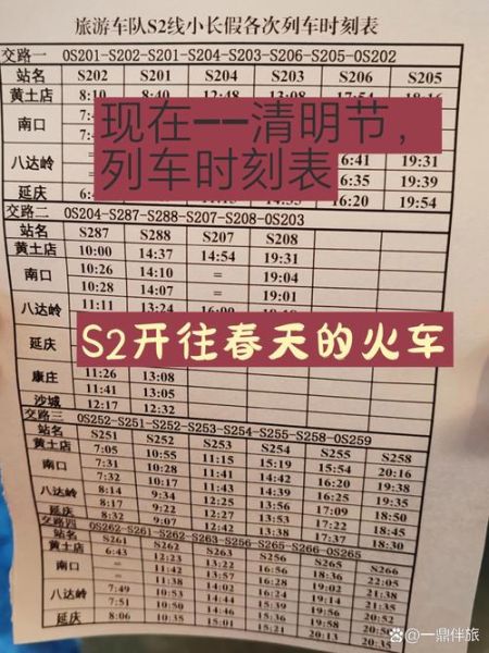 北京地铁s2线票价_北京地铁s2线时刻表