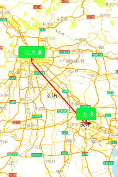 天津离北京近吗_天津到北京多远
