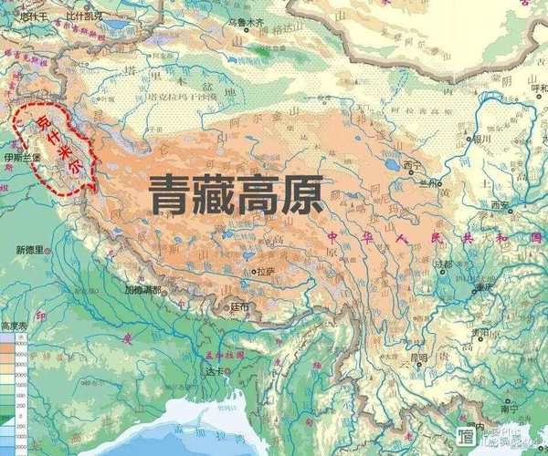 中国高原分布图怎么看_青藏高原海拔多少米