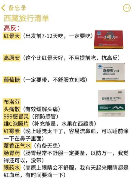 高原反应吃什么药_进藏前必备药品清单
